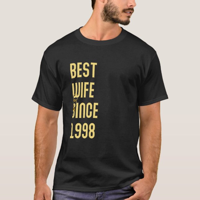 Camiseta Aniversário De Casamento De 1998 Para Seu Bonito C (Frente)