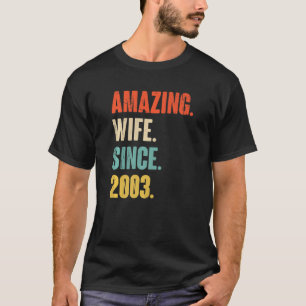 Camiseta Aniversário De Casamento De 19 Anos Para Sua Espos