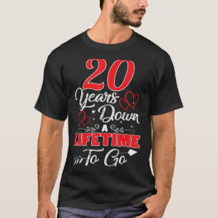 Camiseta Aniversário De Casamento De 20 20 Anos Na Vida