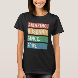 Camiseta Aniversário de Casamento de 20 de Mens - Incrível