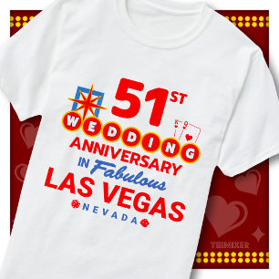 Camiseta Aniversário de Casamento de 51 Anos Fabuloso Casal