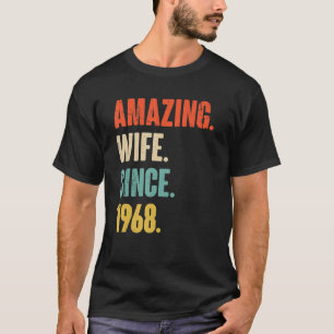 Camiseta Aniversário De Casamento De 54 Anos Para Sua Espos