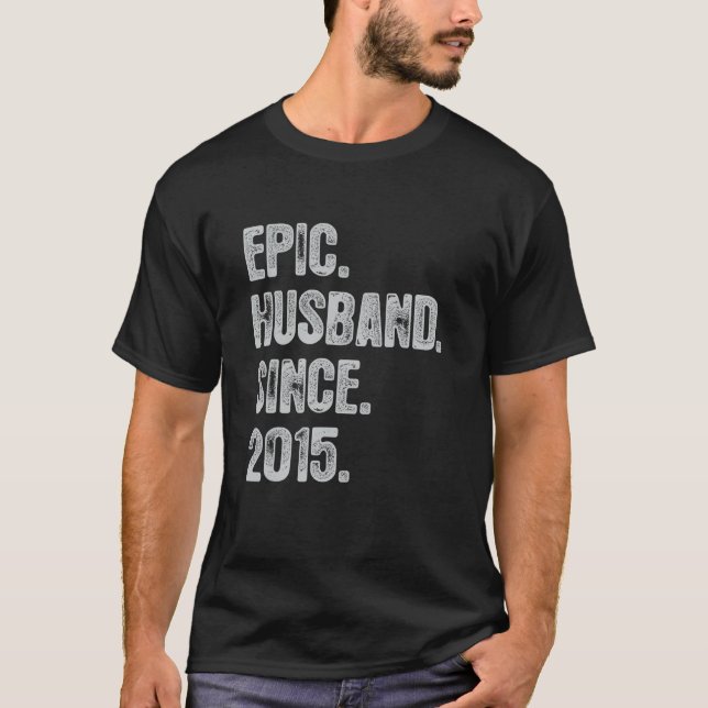 Camiseta Aniversário De Casamento De 7 Desde Que Ele É Epic (Frente)
