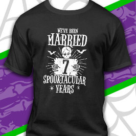 Camiseta Aniversário de Casamento de 7 Spooktacular do Hall
