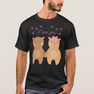 Camiseta Aniversário de Casamento de Casais Ursos Festa de