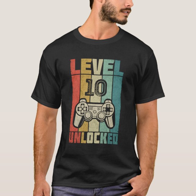 Camiseta Aniversário de Casamento Desbloqueado do Nível 10- (Frente)