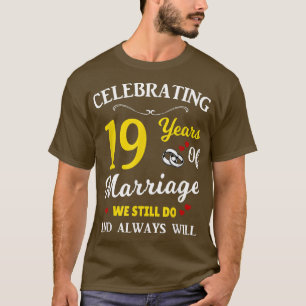 Camiseta Aniversário de Casamento do 19º Ano
