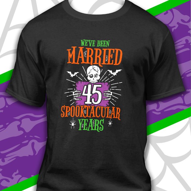 Camiseta Aniversário de Casamento do Dia 45 de Spooktacular (Criador carregado)