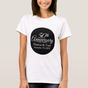 Camiseta Aniversário de Casamento do Ouro 50º Personalizado
