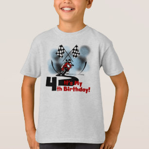 Camiseta Aniversário de competência da motocicleta 4o