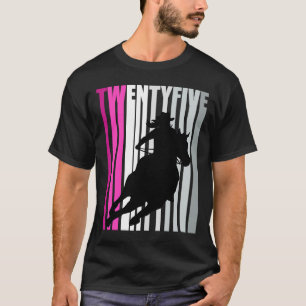 Camiseta Aniversário de Cowgirl Retrô 25º Rodeio Rainha do 