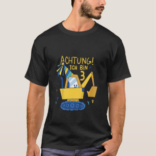 Camiseta Aniversário de criança Achtung Ich Caixa 3 Dig