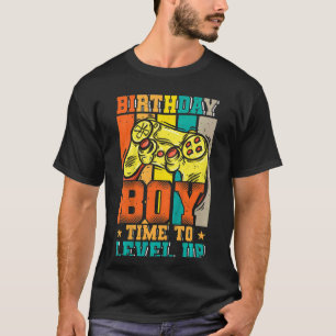 Camiseta Aniversário de criança Boy Time to Level Up Videos