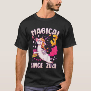 Camiseta Aniversário de criança de 3 anos, nascer 2020, Uni