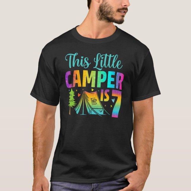 Camiseta Aniversário de criança De Campanha De 7 Anos 7 B D (Frente)