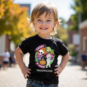 Camiseta Aniversário de criança de Cartoon do Monstro do Di