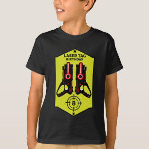 Camiseta Aniversário de criança de etiqueta laser com idade