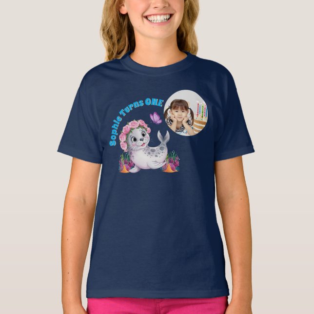 Camiseta Aniversário de criança de Fotografia do Leão do Ma (Frente)