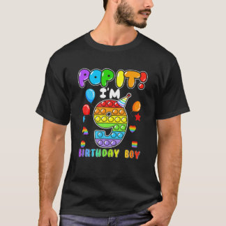 Camiseta Aniversário de criança Eu Tenho 9 Anos 9º Aniversá