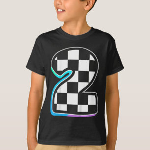 Camiseta Aniversário de criança Garoto 2 Carro De Corrida D