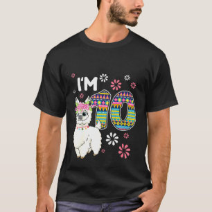 Camiseta Aniversário de criança Llama Im Menina de 10 anos