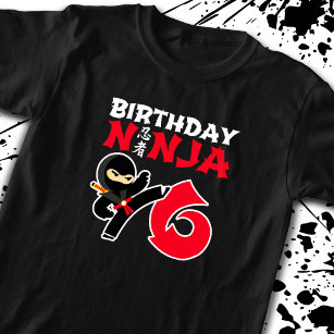 Camiseta Aniversário de criança Ninja - Tema de Partido com