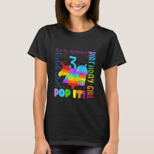Camiseta Aniversário de criança Pop It Unicorre Sorvete Cup