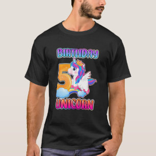 Camiseta Aniversário de criança Rapariga De 5 Anos Com Um P