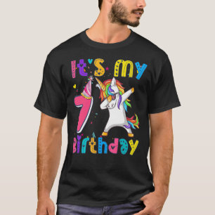 Camiseta Aniversário de criança Unicorn 7 tenho 7 anos 2
