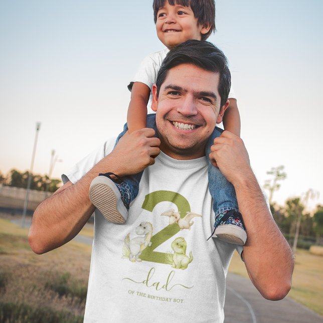 Camiseta Aniversário de Dinossauro Pai (Criador carregado)