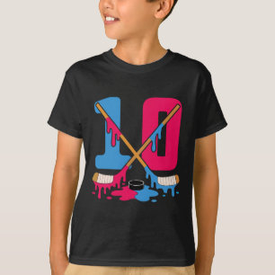 Camiseta Aniversário de Drip de Gelo de Hóquei 10º Número 1
