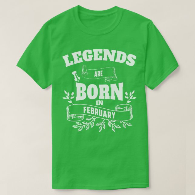 Camiseta aniversário de fevereiro (Frente do Design)