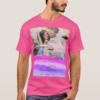Camiseta Aniversário de Fotografia de Sobreposição de Holog