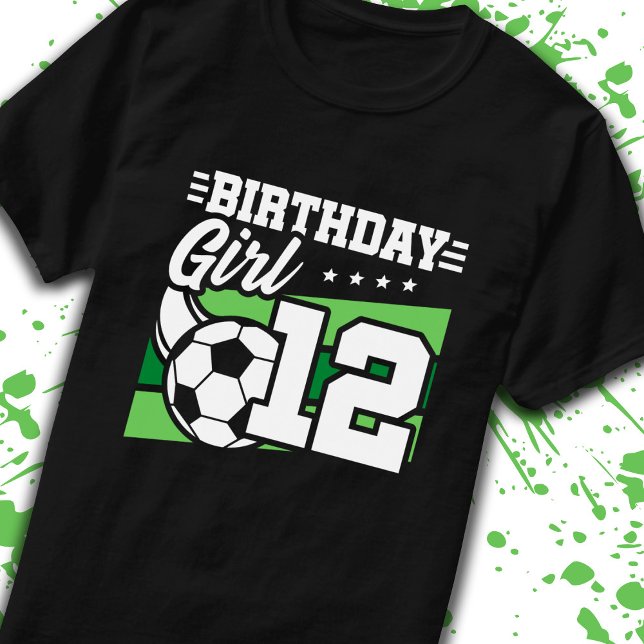 Camiseta Aniversário de futebol de 12 anos 12 (Criador carregado)