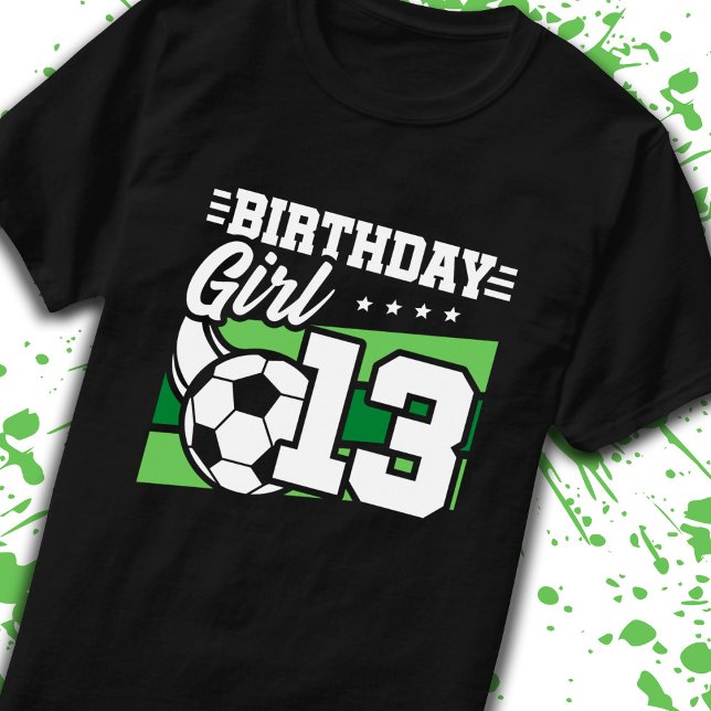 Camiseta Aniversário de Futebol de 13 Anos 13 (Criador carregado)