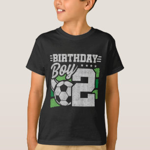 Camiseta Aniversário de Futebol de 2 Anos - Aniversário de