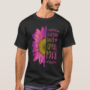 Camiseta Aniversário de girassol para mulheres incríveis de