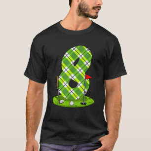 Camiseta Aniversário De Golfe Para Crianças Oitava Golfe De