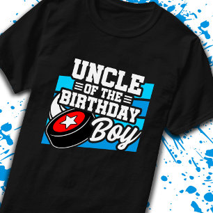 Camiseta Aniversário de Hockey dos Meninos de Aniversário
