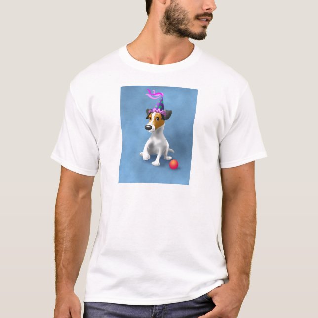 Camiseta aniversário de JackRussel Terrier (Frente)