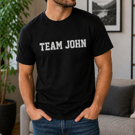 Camiseta Aniversário de John Equipe Personalizada Divertida