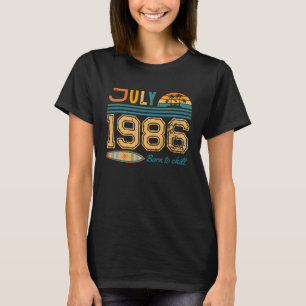 Camiseta Aniversário de Julho Ano Personalizado