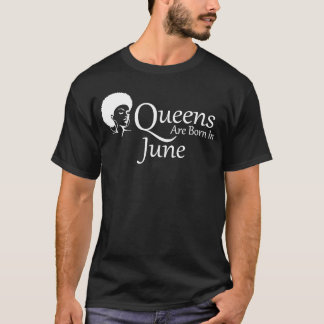 Camiseta Aniversário De Junho Para Mulheres Negras Menina A