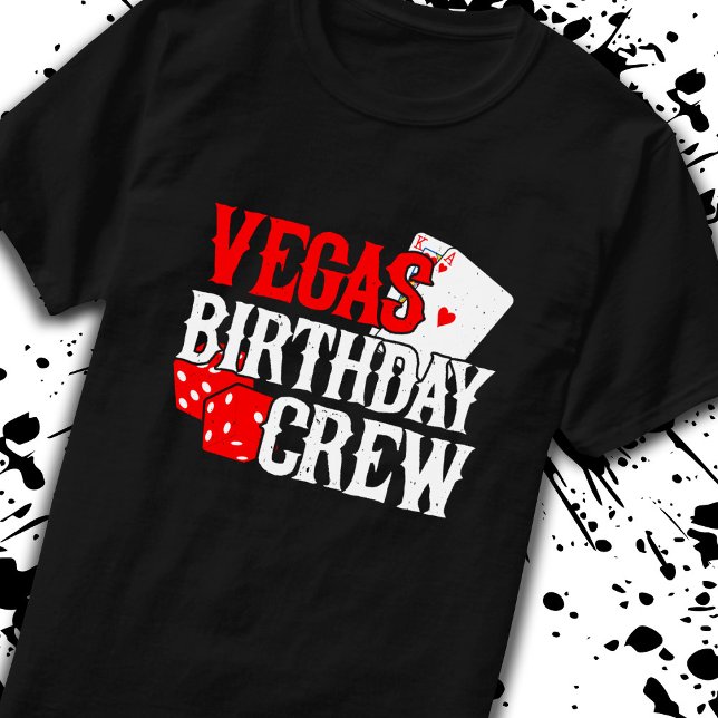 Camiseta Aniversário de Las Vegas - Festa na Tripulação de  (Criador carregado)