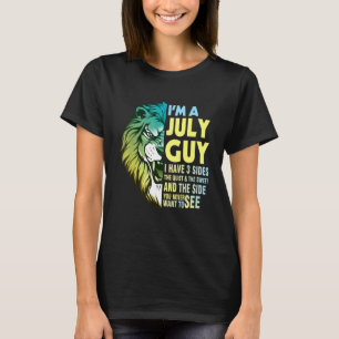 Camiseta Aniversário de leão. Sou uma Cara de julho.