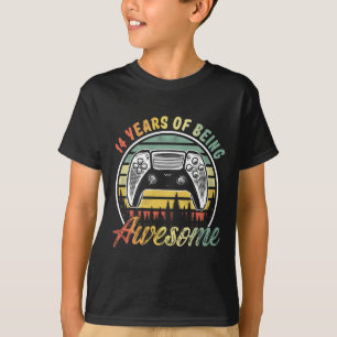 Camiseta Aniversário De Menino De 14 Anos Sendo Incrível Jo