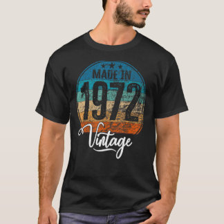 Camiseta Aniversário de nascimento de 1972 aniversário de 1