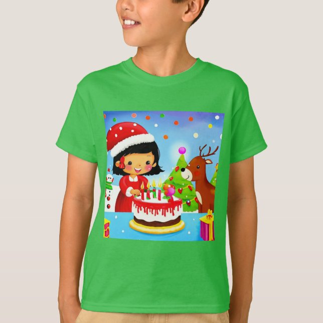 Camiseta Aniversário de Natal 7 (Frente)