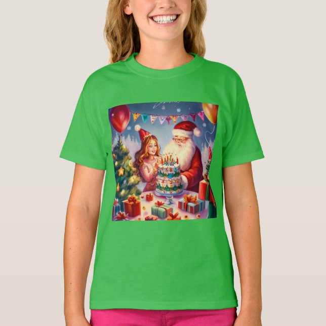 Camiseta Aniversário de Natal 8 (Frente)