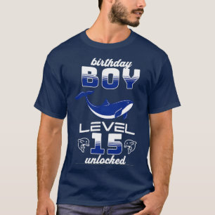 Camiseta Aniversário de nível 15 amante de golfinhos desblo